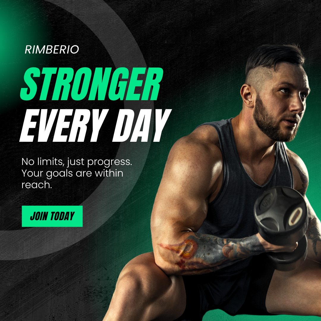 Black and Green Modern Fitness Gym Instagram Post